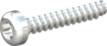 STP390600320S, Screw for Plastic, STP39 6.0x32.0 - T30, steel, hardened, zinc-plated 5-7 µm, baked, blue / transparent passivated