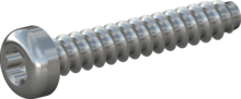 STP390600350S, Screw for Plastic, STP39 6.0x35.0 - T30, steel, hardened, zinc-plated 5-7 µm, baked, blue / transparent passivated