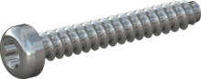 STP390600400S, Screw for Plastic, STP39 6.0x40.0 - T30, steel, hardened, zinc-plated 5-7 µm, baked, blue / transparent passivated