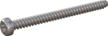 STP390600750E, Screw for Plastic, STP39 6.0x75.0 - T30, stainless-steel A2, 1.4567, bright, pickled and passivated