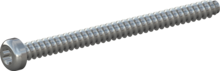 STP390600800S, Screw for Plastic, STP39 6.0x80.0 - T30, steel, hardened, zinc-plated 5-7 µm, baked, blue / transparent passivated