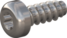 STP390800200E, Screw for Plastic, STP39 8.0x20.0 - T40, stainless-steel A2, 1.4567, bright, pickled and passivated