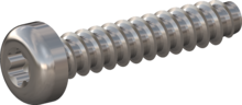 STP390800400E, Screw for Plastic, STP39 8.0x40.0 - T40, stainless-steel A2, 1.4567, bright, pickled and passivated