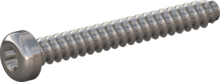 STP390800650E, Screw for Plastic, STP39 8.0x65.0 - T40, stainless-steel A2, 1.4567, bright, pickled and passivated