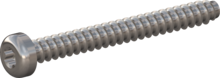 STP390800750E, Screw for Plastic, STP39 8.0x75.0 - T40, stainless-steel A2, 1.4567, bright, pickled and passivated
