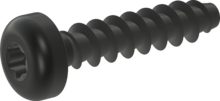 STP39A0220100B, vis pour thermoplastique, STP39A 2.2x10.0 - T6, Acier,trempé et revenu, Zinc Nickel passivé noir, trempée, scéllée