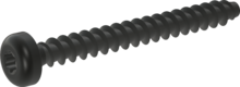 STP39A0220200B, vis pour thermoplastique, STP39A 2.2x20.0 - T6, Acier,trempé et revenu, Zinc Nickel passivé noir, trempée, scéllée