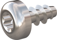 STP39A0300060C, Screw for Plastic, STP39A 3.0x6.0 - T10, stainless-steel A4, 1.4578, bright, pickled and passivated