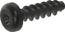 STP39A0600220B, Śruba do tworzyw sztucznych, STP39A 6.0x22.0 - T25, Stal, hartowana, ZiNi czarna-pasywowana, temperowana, uszczelniona