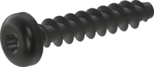 STP39A0600300B, vis pour thermoplastique, STP39A 6.0x30.0 - T25, Acier,trempé et revenu, Zinc Nickel passivé noir, trempée, scéllée