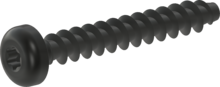 STP39A0600400B, vis pour thermoplastique, STP39A 6.0x40.0 - T25, Acier,trempé et revenu, Zinc Nickel passivé noir, trempée, scéllée