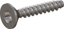 STP410100060E, Screw for Plastic, STP41 1.0x6.0 - T3, stainless-steel A2, 1.4567, bright, pickled and passivated