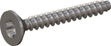 STP410100080E, Screw for Plastic, STP41 1.0x8.0 - T3, stainless-steel A2, 1.4567, bright, pickled and passivated