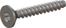 STP410120080E, Screw for Plastic, STP41 1.2x8.0 - T3, stainless-steel A2, 1.4567, bright, pickled and passivated