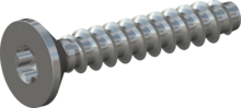 STP410140080S, Screw for Plastic, STP41 1.4x8.0 - T3, steel, hardened, zinc-plated 5-7 µm, baked, blue / transparent passivated