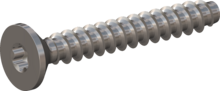 STP410140100E, Screw for Plastic, STP41 1.4x10.0 - T3, stainless-steel A2, 1.4567, bright, pickled and passivated
