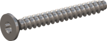 STP410140120E, Screw for Plastic, STP41 1.4x12.0 - T3, stainless-steel A2, 1.4567, bright, pickled and passivated