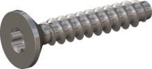 STP410160090E, Screw for Plastic, STP41 1.6x9.0 - T5, stainless-steel A2, 1.4567, bright, pickled and passivated