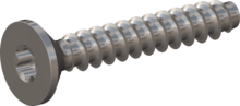 STP410160100E, Screw for Plastic, STP41 1.6x10.0 - T5, stainless-steel A2, 1.4567, bright, pickled and passivated