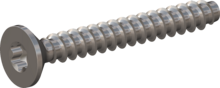 STP410180140E, Screw for Plastic, STP41 1.8x14.0 - T6, stainless-steel A2, 1.4567, bright, pickled and passivated