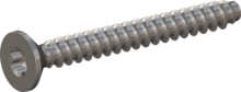 STP410180160E, Screw for Plastic, STP41 1.8x16.0 - T6, stainless-steel A2, 1.4567, bright, pickled and passivated