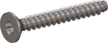 STP410200150E, Screw for Plastic, STP41 2.0x15.0 - T6, stainless-steel A2, 1.4567, bright, pickled and passivated
