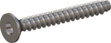 STP410200160E, Screw for Plastic, STP41 2.0x16.0 - T6, stainless-steel A2, 1.4567, bright, pickled and passivated