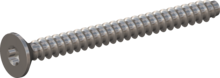 STP410200220E, Screw for Plastic, STP41 2.0x22.0 - T6, stainless-steel A2, 1.4567, bright, pickled and passivated