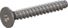 STP410220150E, Screw for Plastic, STP41 2.2x15.0 - T6, stainless-steel A2, 1.4567, bright, pickled and passivated