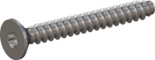 STP410220180E, Screw for Plastic, STP41 2.2x18.0 - T6, stainless-steel A2, 1.4567, bright, pickled and passivated