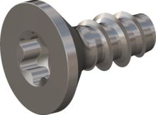 STP410250060C, Screw for Plastic, STP41 2.5x6.0 - T8, stainless-steel A4, 1.4578, bright, pickled and passivated