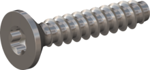 STP410250130C, Screw for Plastic, STP41 2.5x13.0 - T8, stainless-steel A4, 1.4578, bright, pickled and passivated