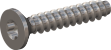 STP410250140C, Screw for Plastic, STP41 2.5x14.0 - T8, stainless-steel A4, 1.4578, bright, pickled and passivated