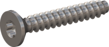 STP410250160C, Screw for Plastic, STP41 2.5x16.0 - T8, stainless-steel A4, 1.4578, bright, pickled and passivated