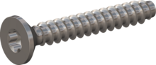 STP410250170C, Screw for Plastic, STP41 2.5x17.0 - T8, stainless-steel A4, 1.4578, bright, pickled and passivated