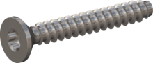 STP410250180C, Screw for Plastic, STP41 2.5x18.0 - T8, stainless-steel A4, 1.4578, bright, pickled and passivated