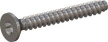 STP410250200C, Screw for Plastic, STP41 2.5x20.0 - T8, stainless-steel A4, 1.4578, bright, pickled and passivated