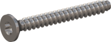 STP410250220E, Screw for Plastic, STP41 2.5x22.0 - T8, stainless-steel A2, 1.4567, bright, pickled and passivated