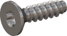 STP410300110E, Screw for Plastic, STP41 3.0x11.0 - T10, stainless-steel A2, 1.4567, bright, pickled and passivated