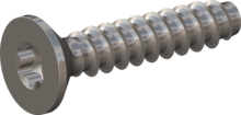 STP410300150E, Screw for Plastic, STP41 3.0x15.0 - T10, stainless-steel A2, 1.4567, bright, pickled and passivated