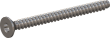 STP410300350E, Screw for Plastic, STP41 3.0x35.0 - T10, stainless-steel A2, 1.4567, bright, pickled and passivated