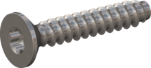 STP410350200C, Screw for Plastic, STP41 3.5x20.0 - T15, stainless-steel A4, 1.4578, bright, pickled and passivated