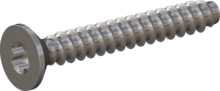 STP410350250C, Screw for Plastic, STP41 3.5x25.0 - T15, stainless-steel A4, 1.4578, bright, pickled and passivated