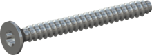STP410350350S, Screw for Plastic, STP41 3.5x35.0 - T15, steel, hardened, zinc-plated 5-7 µm, baked, blue / transparent passivated