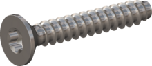 STP410400250C, Screw for Plastic, STP41 4.0x25.0 - T20, stainless-steel A4, 1.4578, bright, pickled and passivated