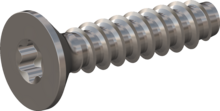 STP410450200E, Screw for Plastic, STP41 4.5x20.0 - T20, stainless-steel A2, 1.4567, bright, pickled and passivated