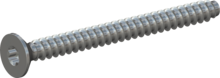 STP410450500S, Screw for Plastic, STP41 4.5x50.0 - T20, steel, hardened, zinc-plated 5-7 µm, baked, blue / transparent passivated