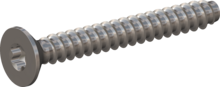 STP410500400E, Screw for Plastic, STP41 5.0x40.0 - T25, stainless-steel A2, 1.4567, bright, pickled and passivated