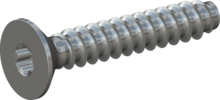 STP410700400S, Screw for Plastic, STP41 7.0x40.0 - T30, steel, hardened, zinc-plated 5-7 µm, baked, blue / transparent passivated