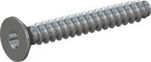 STP410700500S, Screw for Plastic, STP41 7.0x50.0 - T30, steel, hardened, zinc-plated 5-7 µm, baked, blue / transparent passivated